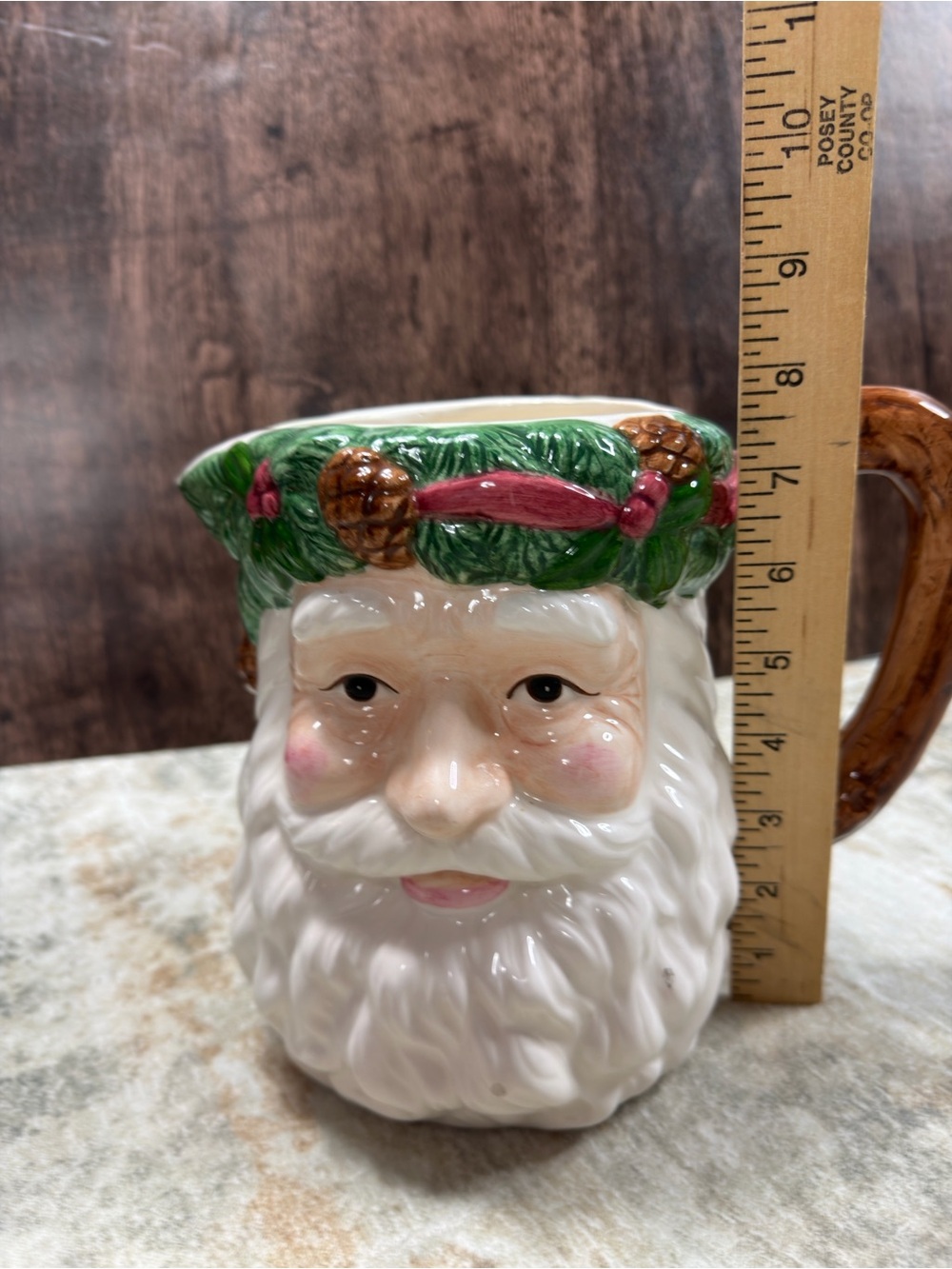 Vintage Santa Claus Christmas Pitcher Ceramic Holiday Decor Collectible - Picture 2 of 10